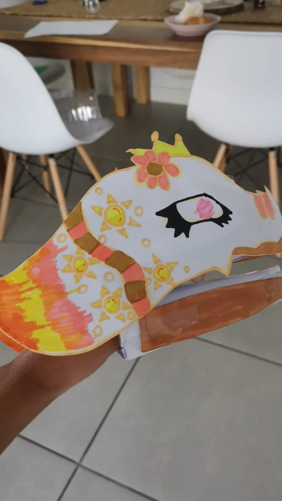 Paper puppet dragon artwork