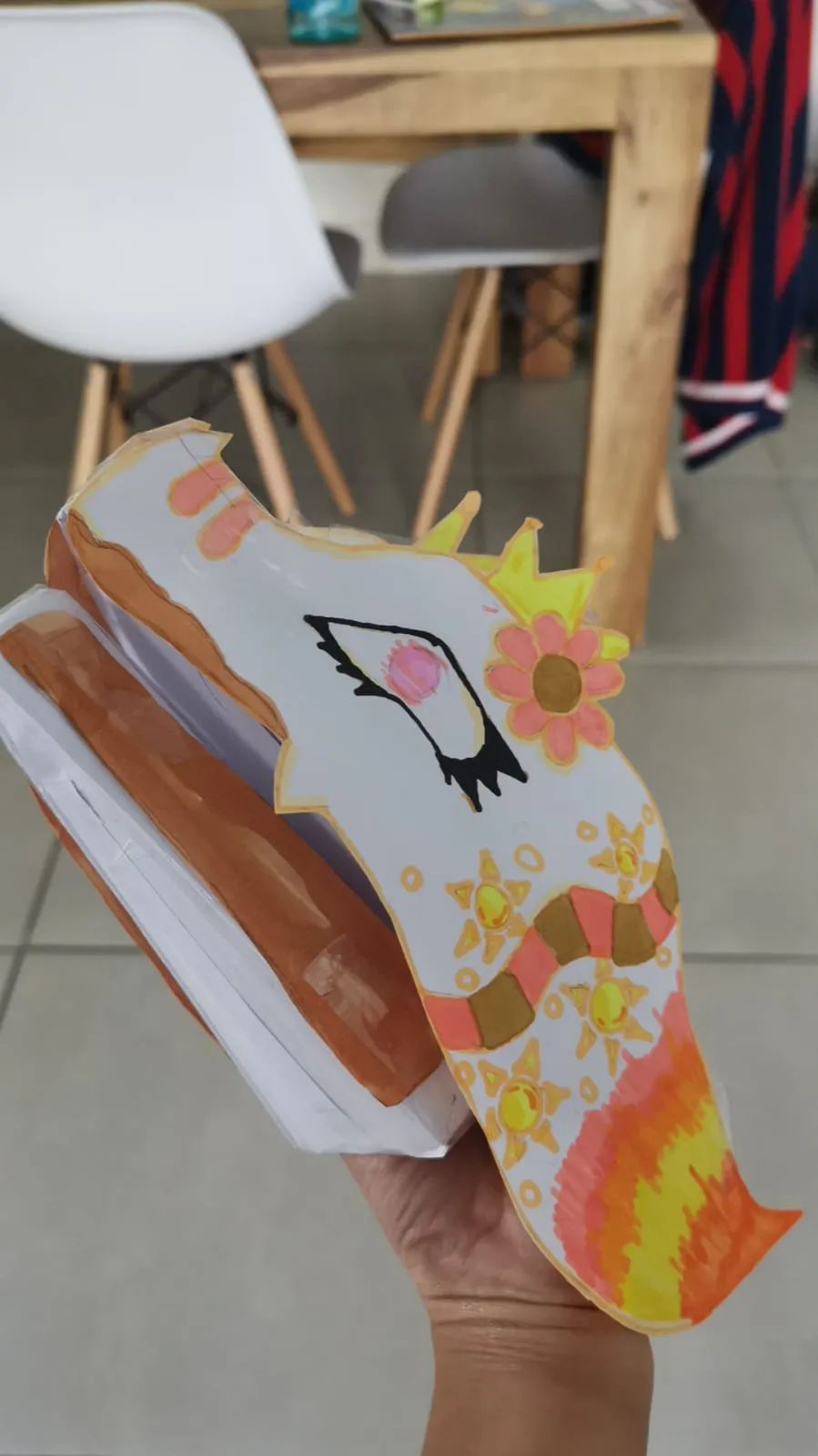 Handcrafted paper dragon